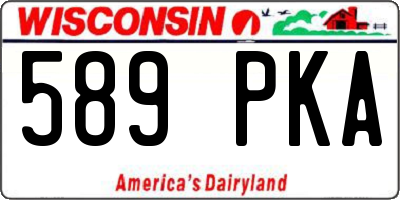 WI license plate 589PKA