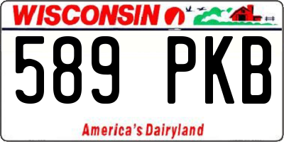 WI license plate 589PKB