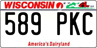 WI license plate 589PKC