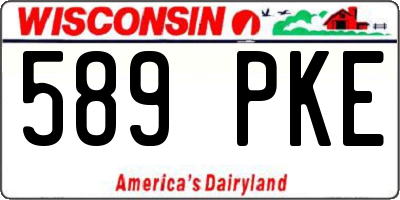 WI license plate 589PKE