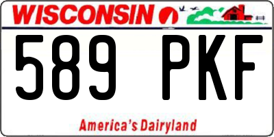 WI license plate 589PKF