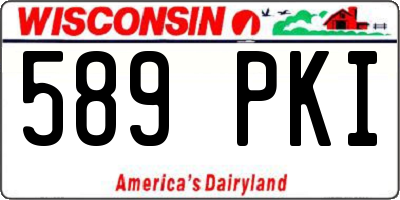 WI license plate 589PKI