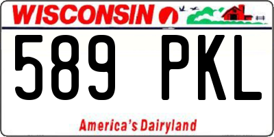 WI license plate 589PKL