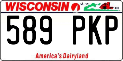 WI license plate 589PKP