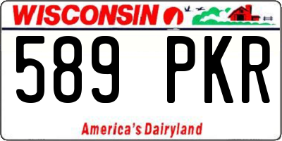 WI license plate 589PKR