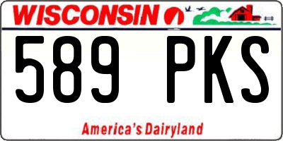 WI license plate 589PKS