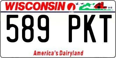 WI license plate 589PKT