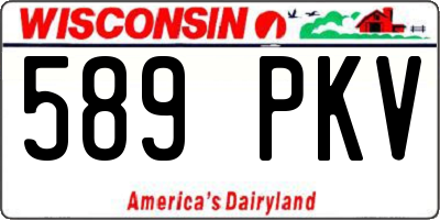 WI license plate 589PKV