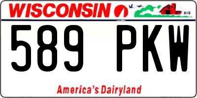 WI license plate 589PKW