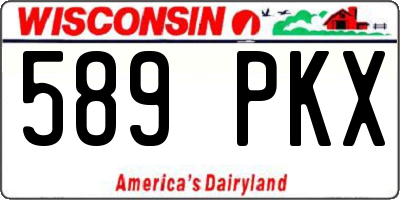 WI license plate 589PKX