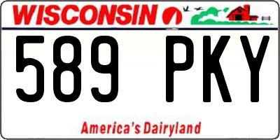 WI license plate 589PKY