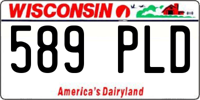 WI license plate 589PLD