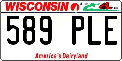 WI license plate 589PLE