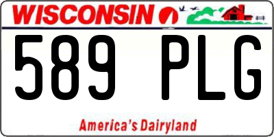 WI license plate 589PLG