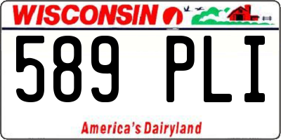 WI license plate 589PLI