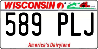 WI license plate 589PLJ