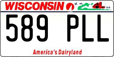 WI license plate 589PLL