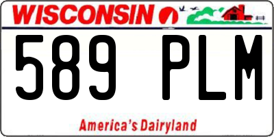 WI license plate 589PLM