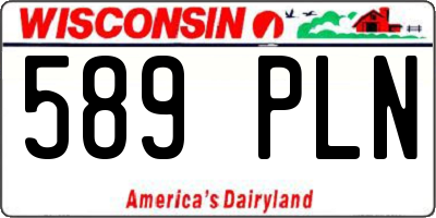 WI license plate 589PLN