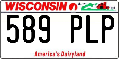 WI license plate 589PLP