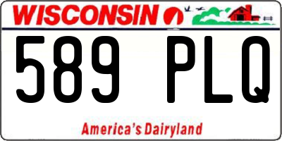 WI license plate 589PLQ