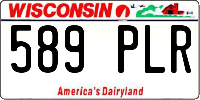 WI license plate 589PLR