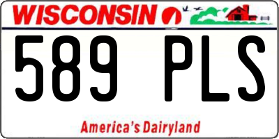 WI license plate 589PLS