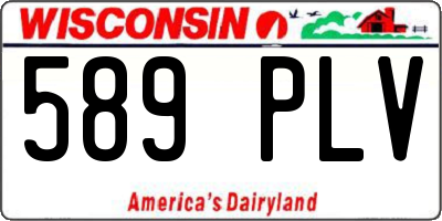 WI license plate 589PLV