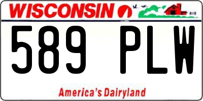 WI license plate 589PLW