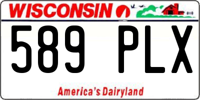 WI license plate 589PLX