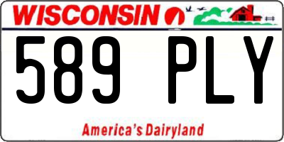 WI license plate 589PLY