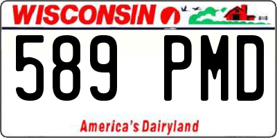 WI license plate 589PMD