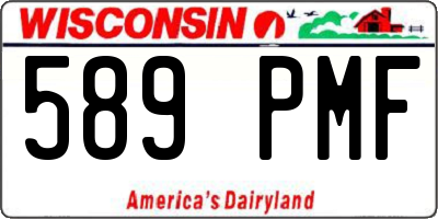 WI license plate 589PMF