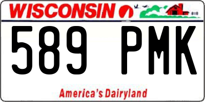 WI license plate 589PMK