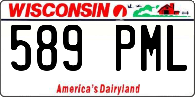 WI license plate 589PML
