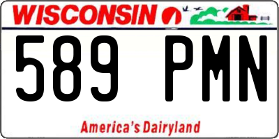 WI license plate 589PMN