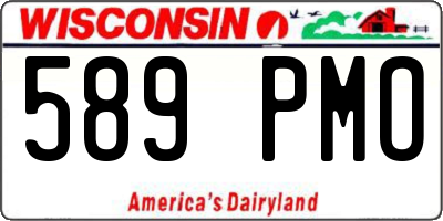 WI license plate 589PMO