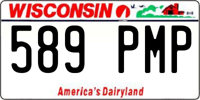 WI license plate 589PMP
