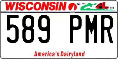 WI license plate 589PMR