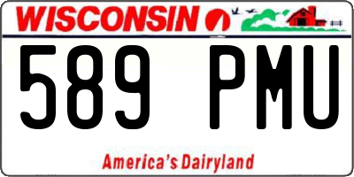 WI license plate 589PMU