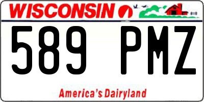 WI license plate 589PMZ