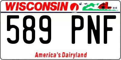 WI license plate 589PNF