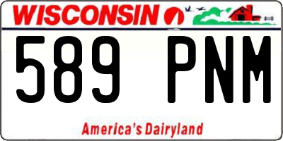WI license plate 589PNM