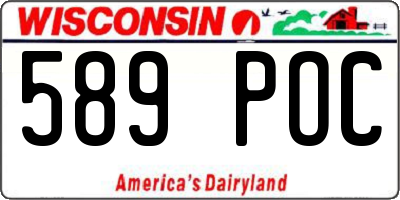 WI license plate 589POC