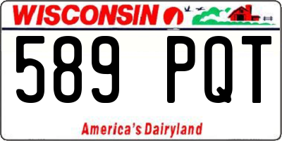 WI license plate 589PQT
