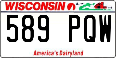 WI license plate 589PQW