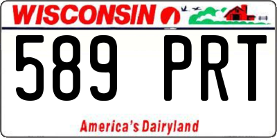 WI license plate 589PRT