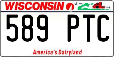 WI license plate 589PTC