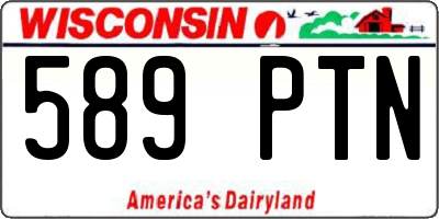 WI license plate 589PTN