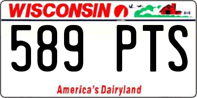 WI license plate 589PTS